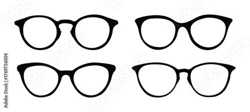 Black smart optical silhouettes set design