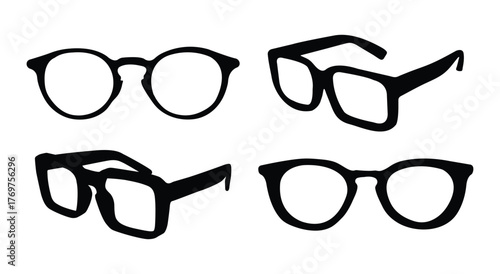 Black digital optical frame set collection