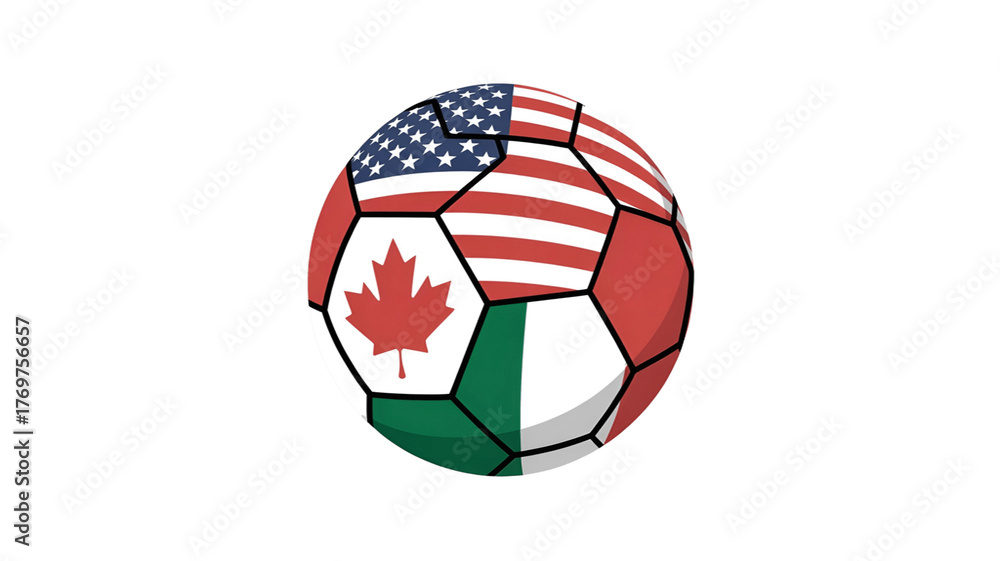 Obraz premium A soccer ball representing international collaboration.