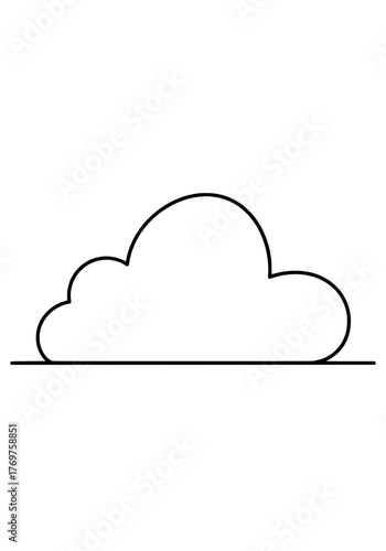 Cloud illustration for weather, sky, climate, and meteorological concepts
