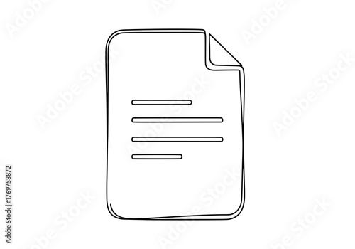 Paper document icon displaying text, representing office paperwork and forms