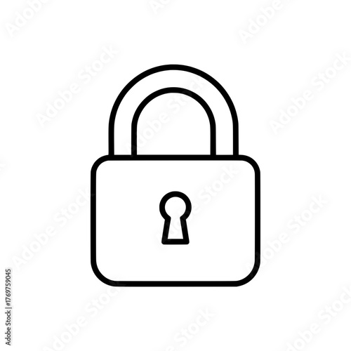 Secured Access A Simple Illustration of a Padlock for Enhanced Protection