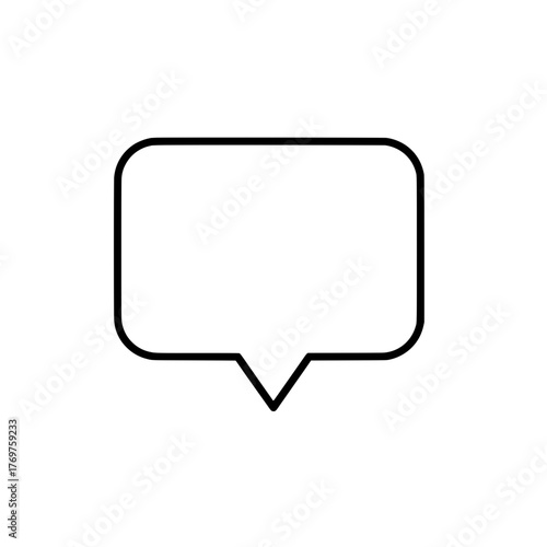 Outline Chat Bubble Icon Simple Graphic for Communication and Messaging
