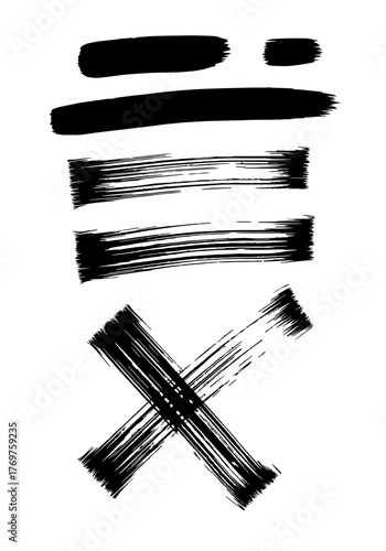 Ink Strokes and Marks Expressive Brushstrokes and Textured Design Elements