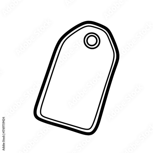 Essential blank tag outline perfect for pricing, labeling, and inventory management