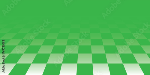 Green and white checkered seamless background. Green and white checkered pattern vector illustration. Modern graphic resource.