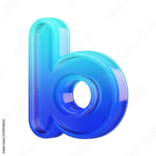 A 3D rendered lowercase letter 