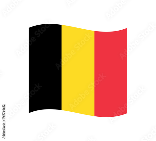 Waving flag of Belgium
