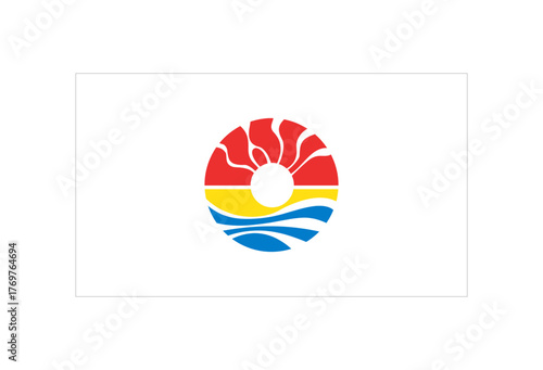 Flag of Cancun or Cancún city, Mexico