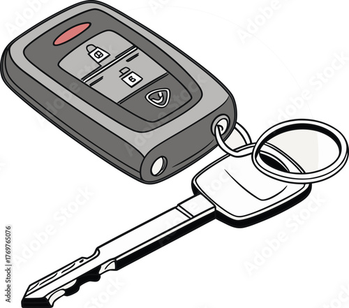 Modern car key icon design