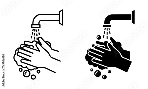 Handwashing Icons. Health protection Vector