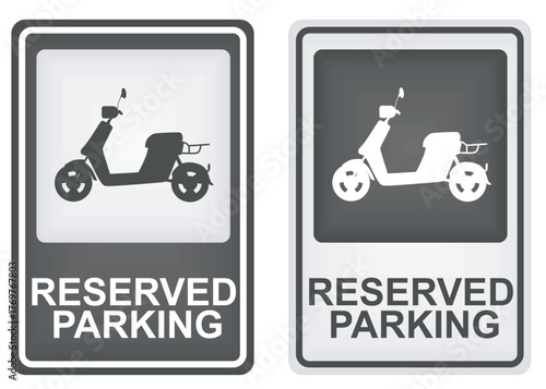 Motorcycle parking sign. vector illustration	