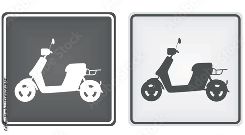 Motorcycle parking sign. vector illustration	