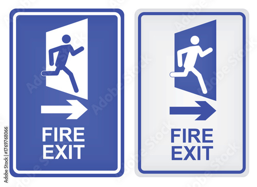 Fire exit sign. vector illustration	