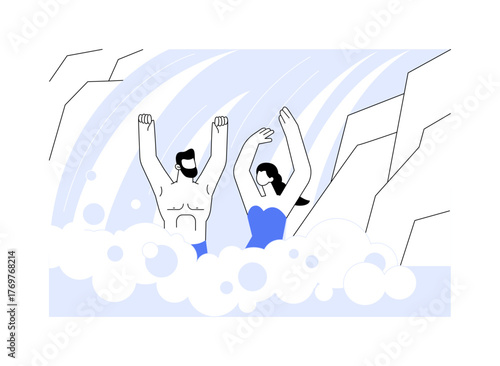 Nature time isolated cartoon vector illustrations.