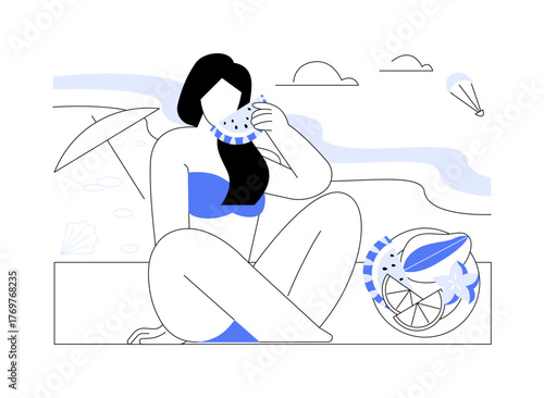 Exotic meal isolated cartoon vector illustrations.