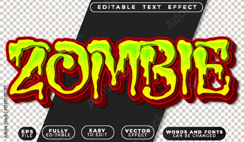  Zombie Undead Horror Apocalypse Scary Monster Editable Vector Text File