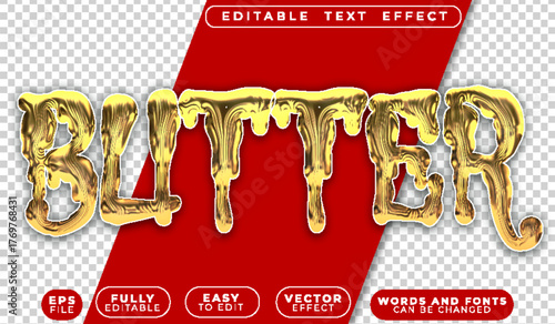  Butter Dairy Fresh Creamy Spread Editable Vector Text File