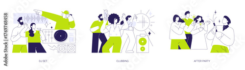 Hanging out in a nightclub isolated cartoon vector illustrations se