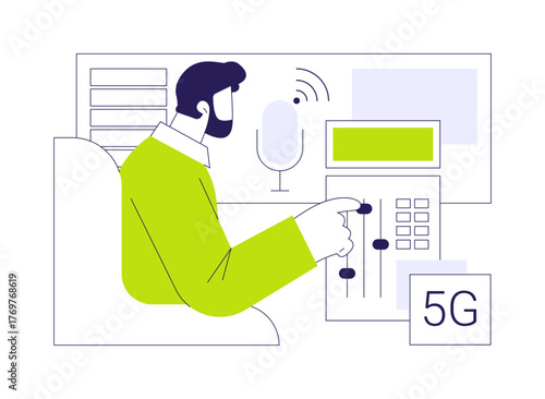 IP broadcasting isolated cartoon vector illustrations.