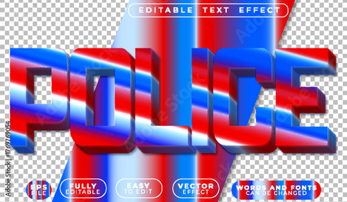  Police Officer Law Enforcement Badge Patrol Editable Vector Text File