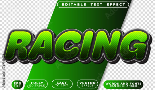  Racing Speed Car Fast Competition Victory Editable Vector Text File