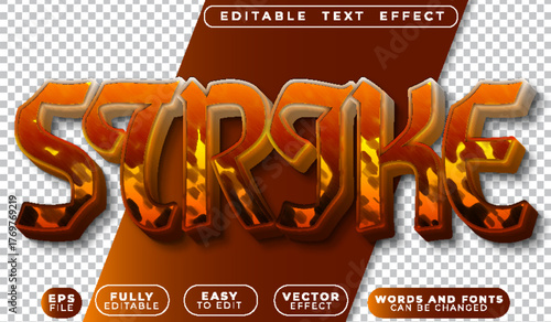  Strike Attack Hit Punch Battle Combat Editable Vector Text File