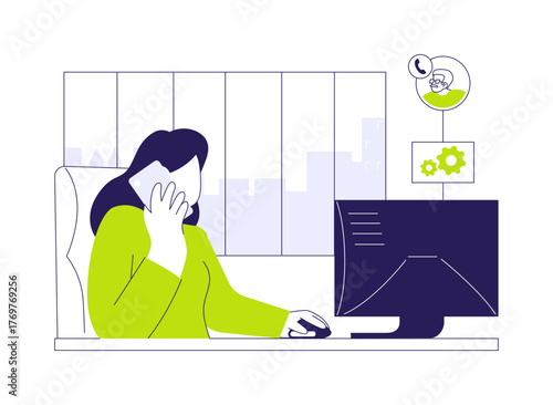 Technical support for clients abstract concept vector illustration.
