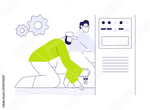 Wired networks abstract concept vector illustration.