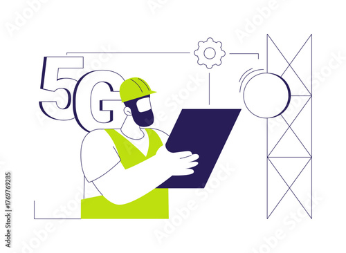 Field service abstract concept vector illustration.