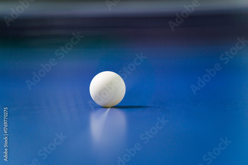 Table tennis ball on a table