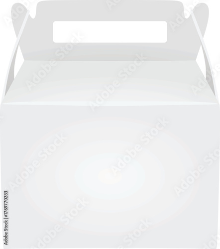 White cake box. vector illustration