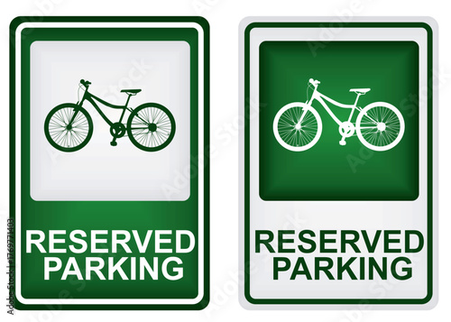 Bicycle parking sign. vector illustration	
