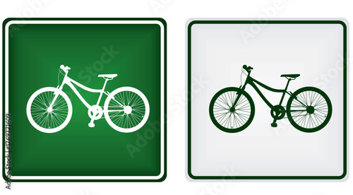 Bicycle parking sign. vector illustration	
