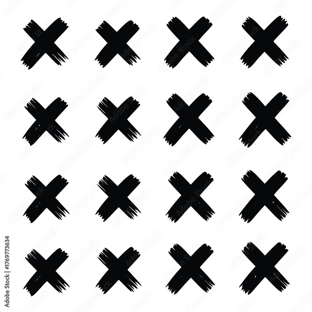 Obraz premium Crosses vector