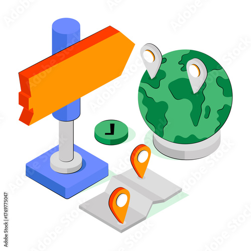 Modern design icon of roadboard 