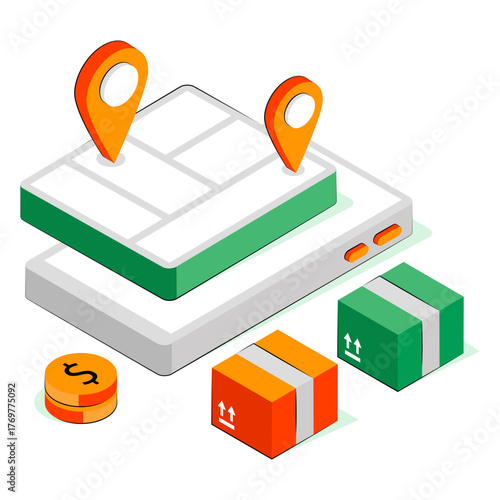 Modern design icon of parcel tracking 