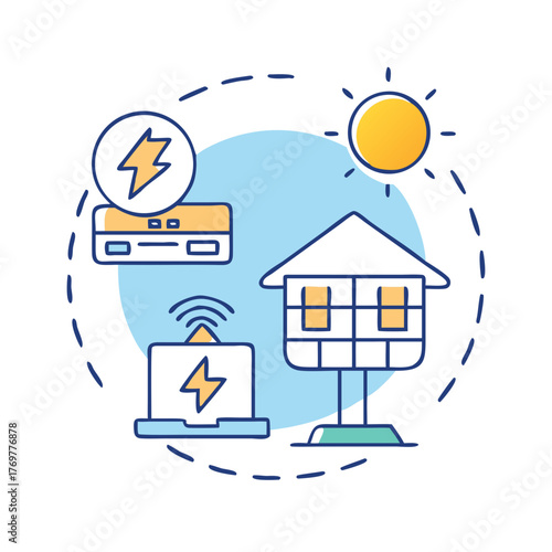Renewable energy powering the smart home with solar power and automation