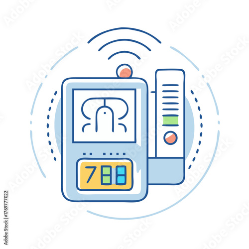 Connected health monitoring device displays vital signs with wireless connectivity and data logging