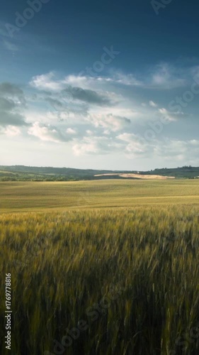 wheat field in Tuscany, Italy