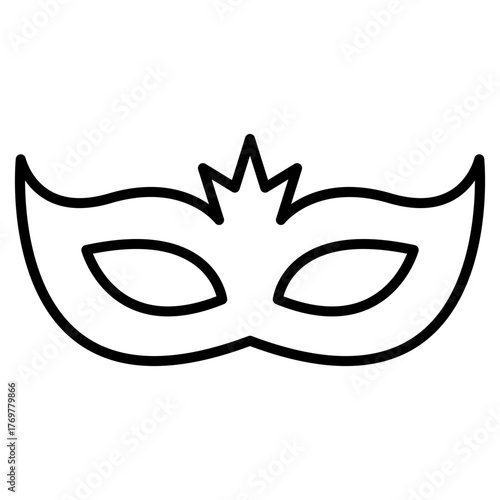 carnival mask line icon