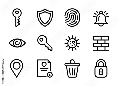 Collection of security and privacy icons
