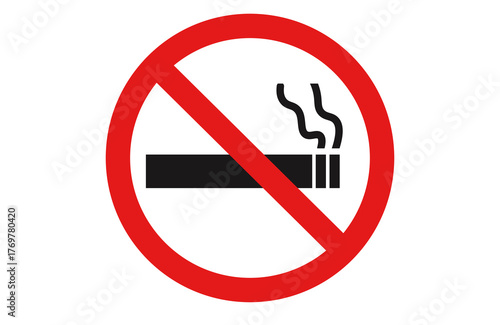 No smoking sign on white background