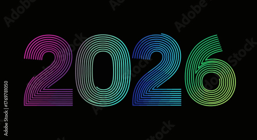Creative 2026 Typography in Vibrant Colors A Modern and Stylish Design Element for Future Concepts