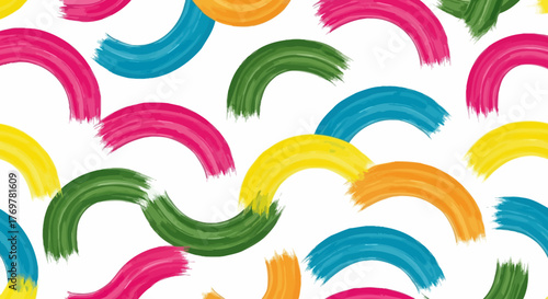 Colorful brushstroke pattern with vibrant hues for artistic backgrounds and design projects