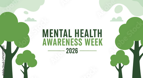 Mental Health Awareness Week 2026 Illustration with Trees