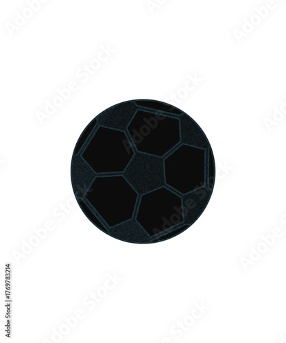 Dark Textured Soccer Ball Illustration