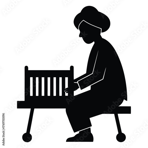 Siliguri Street Musician Playing Harmonium Silhouette