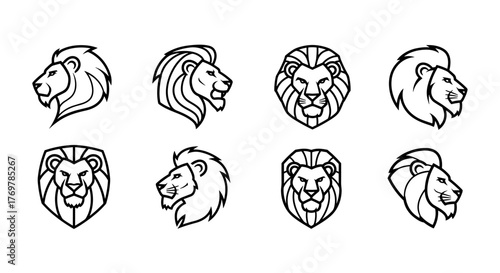 A collection of eight hand-drawn, sketchy, black and white illustrations of various abstract organic shapes and forms, presented in a grid layout on a plain background, evoking a sense of artistic