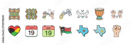 Diverse vector illustrations representing cultural symbols and celebrations